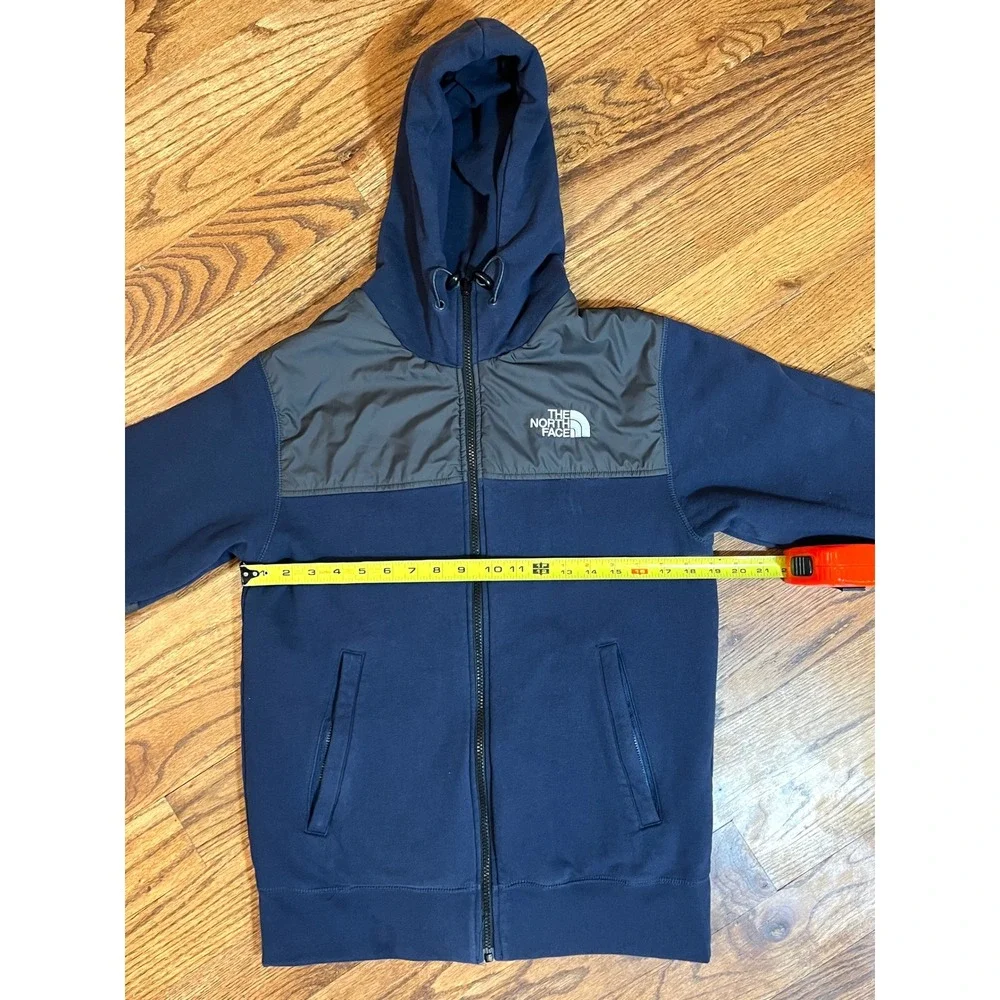 The North Face Mens Hybrid‎ Full Zip Hoodie Navy Blue Olive Green Quilted Jacket